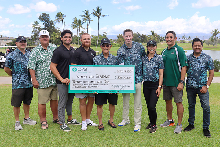 2024 Charity Golf Tournament Check Presentation